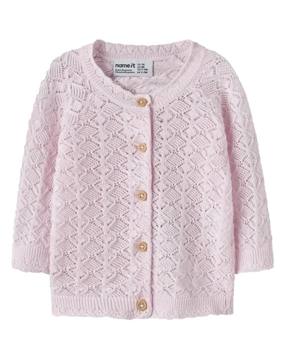 Name it - NBFJenny Strik Cardigan - Cradle Pink